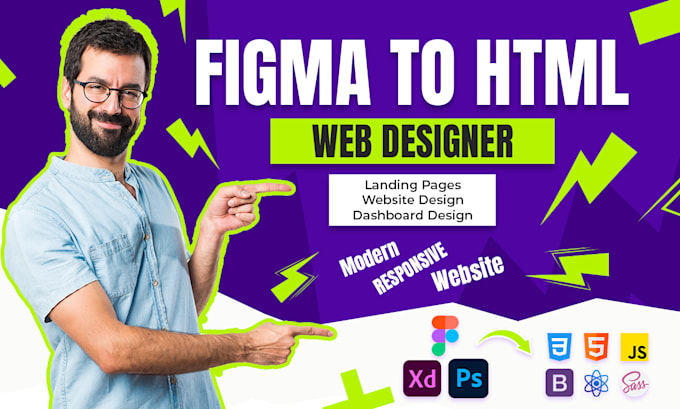 build a responsive website from figma and PSD