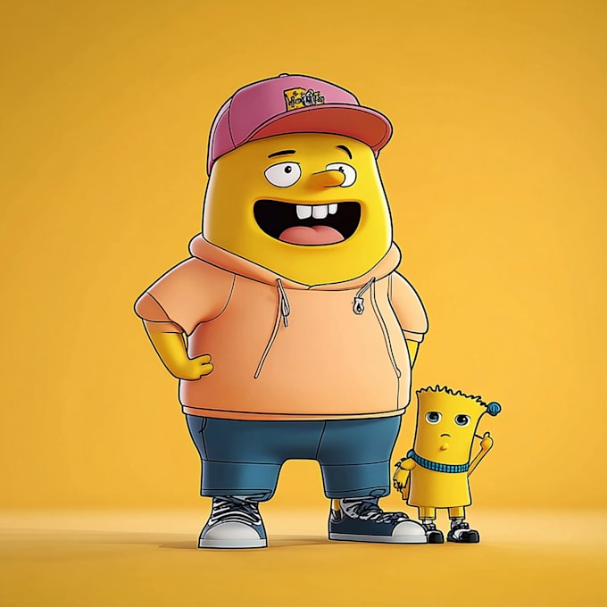 draw you yellow character simpson
