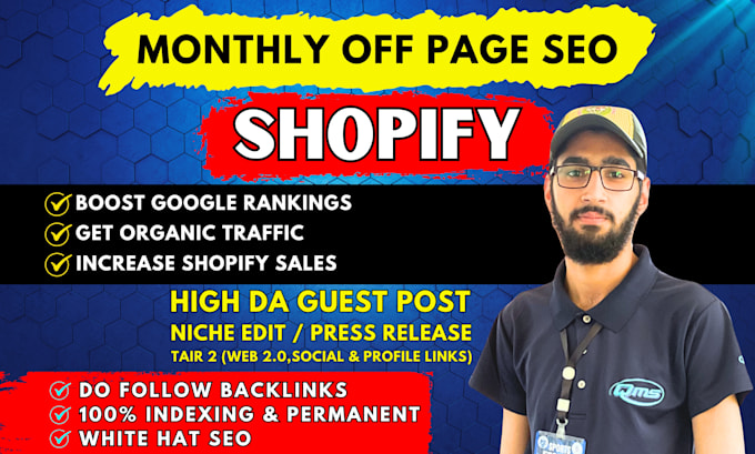 do monthly off page seo, shopify backlinks, shopify guest post for shopify store
