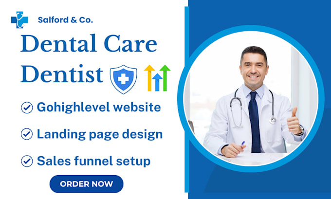 design dental care gohighlevel website dentist sales funnel dental landing page
