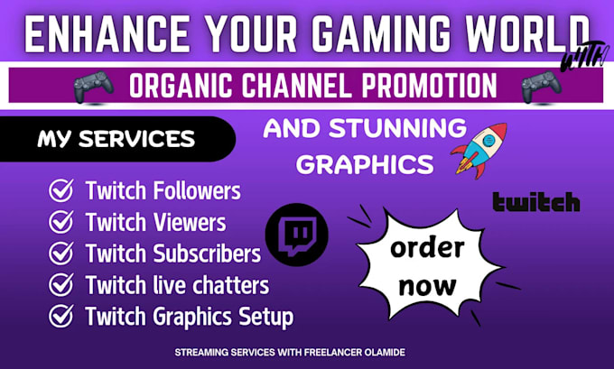 Do twitch channel promotion that will bring real live viewers, chatters ...