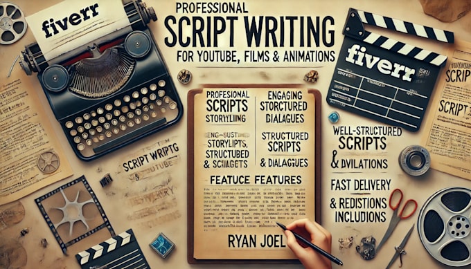 write a script for youtube, films, or animations