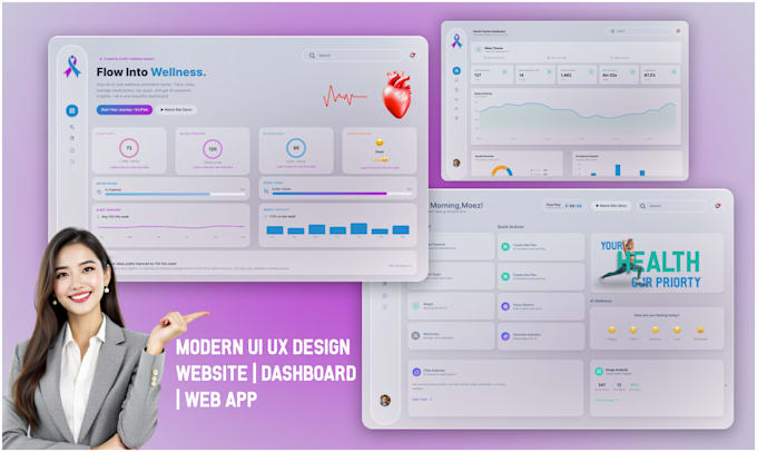 Design modern dashboard ui ux, web app and website in figma by ...
