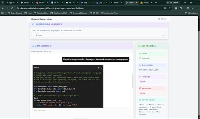 develop ai agent with mermory using langchain, langgraph