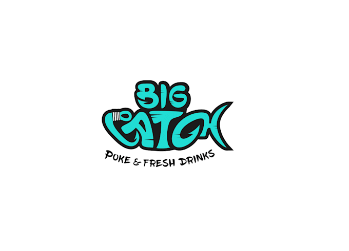 design unique big catch poke logo