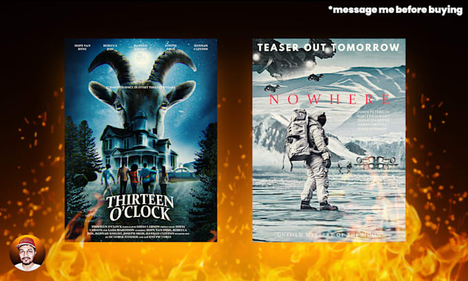 design cinematic movie poster, professional pitch deck
