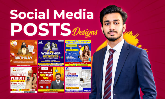 design eye catching social media posts and ads for facebook and instagram