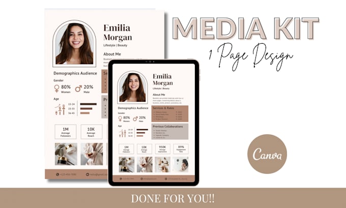 design an aesthetic media kit