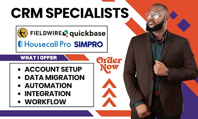 quickbase fieldwire housecall pro simpro crm constuction management integration