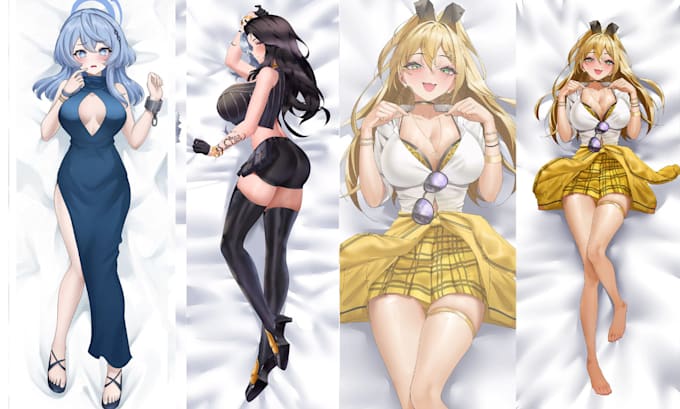 dakimakura ecchiart anime style vtuber oc fantasy pillow nsfw body pillow doujin