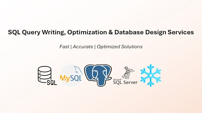 write sql queries and design efficient databases for your needs