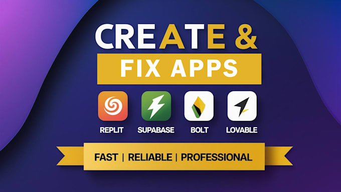 create or fix replit lovable bolt supabase apps