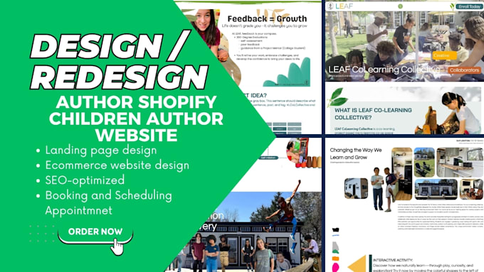 build design book ebook author website, news website, course writer website