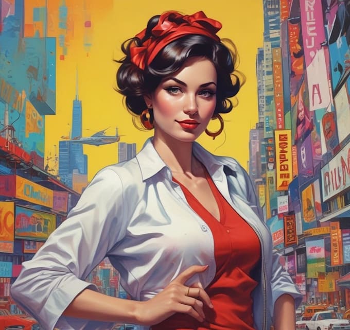 draw comic pop art portrait