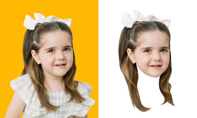 crop out heads or custom face cut out of human, dog, cat