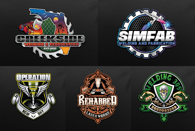 do outclass welder business logo design with cheap rate
