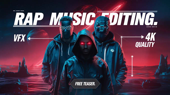 Rap Video Graphics Edit hip hop, rap, trap, and vfx music video professionally by ...