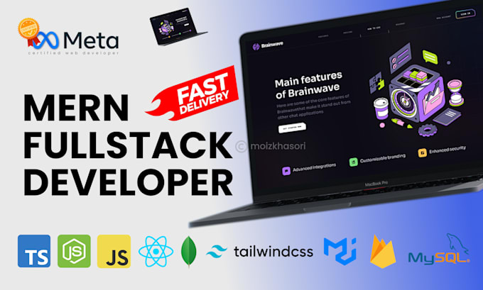 do full stack web development, mern, react, typescript, material UI