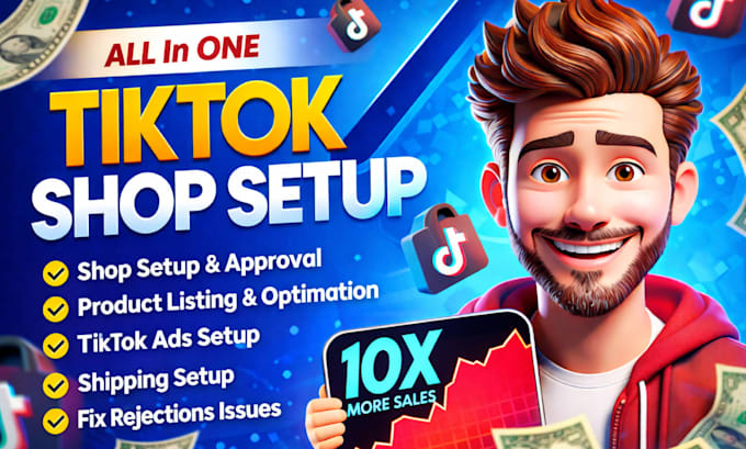 set up tik tok shop, facebook shop ads, instagram shop, usa tiktok shop setup