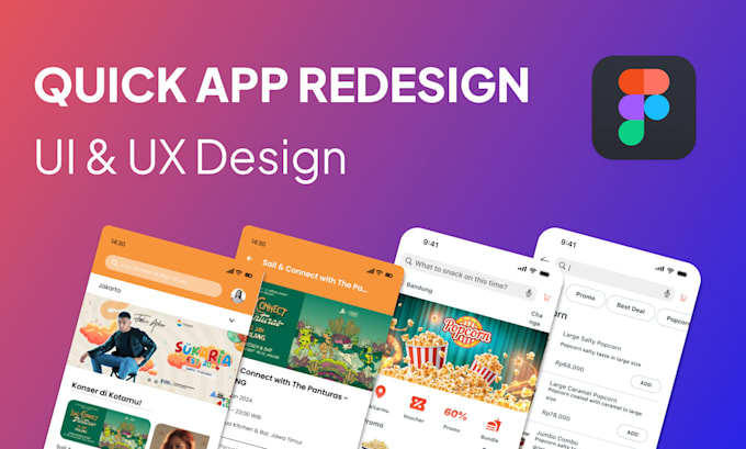 create a quick mobile app redesign with figma