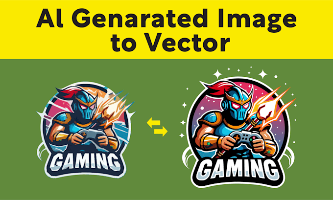 convert ai generated logo, sketch, image to vector