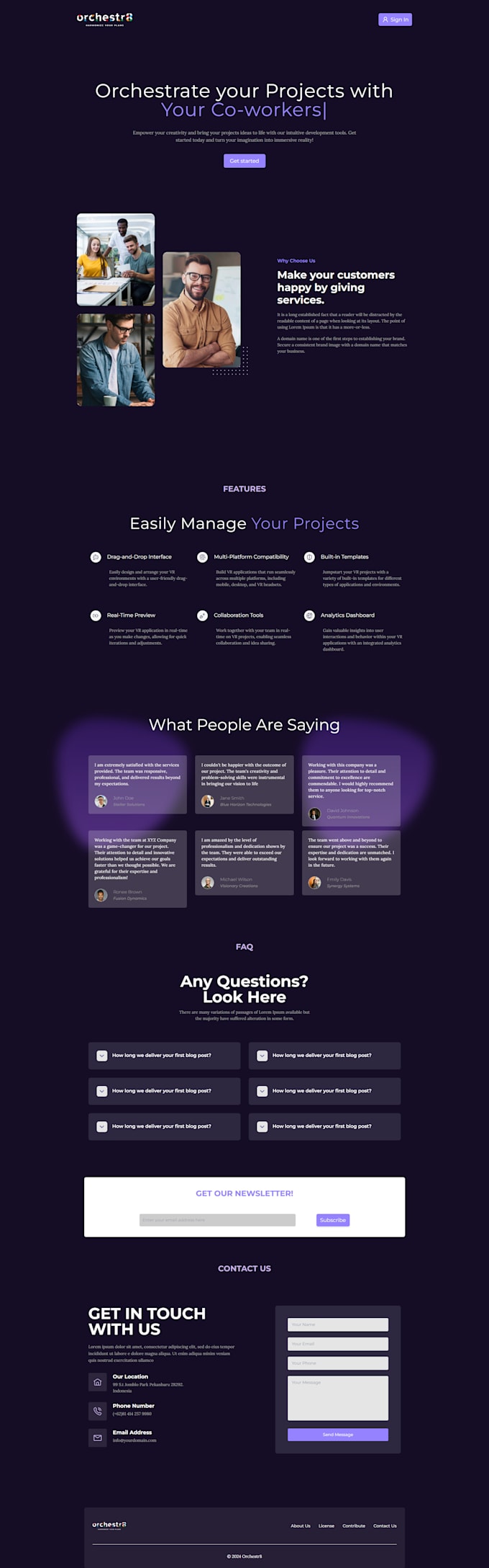 Create a fast seo friendly landing page using html css and js by ...