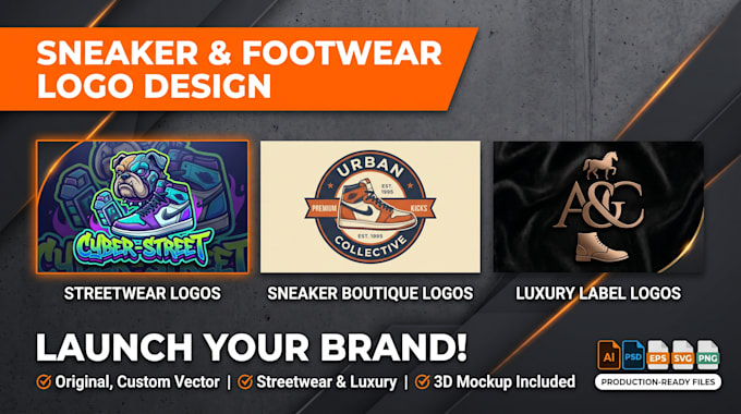 design a sneaker and shoe logo