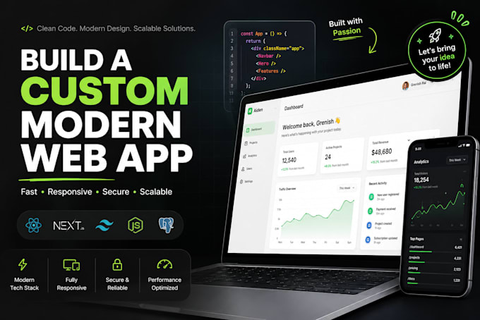 build a custom modern web app