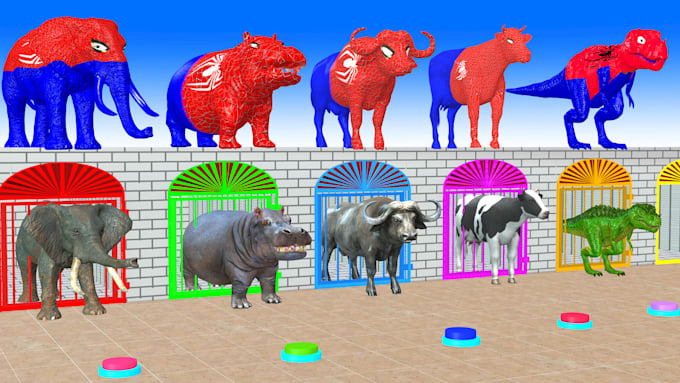 create 3d animal crossing fountain animation