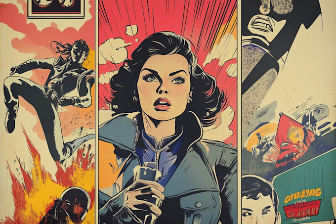 draw a retro vintage comic illustration