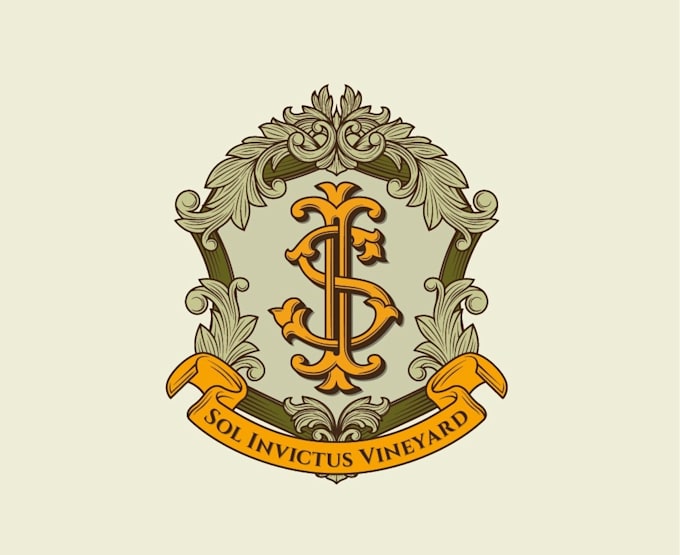 design classic crest vineyard logo