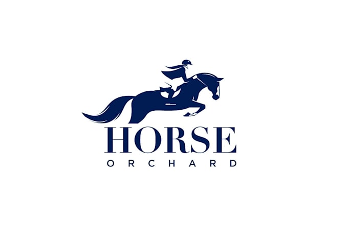 design clean and simple competitive horse jumper logo