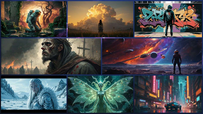 Create custom ai generated concept art using midjourney by Anes ...