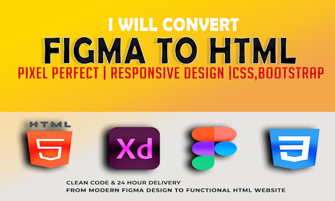 Do pixel perfect figma to responsive html css conversion by Arijbaig51 ...
