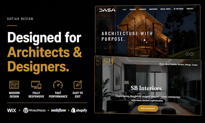 design professional wordpress website for architects and interior designers