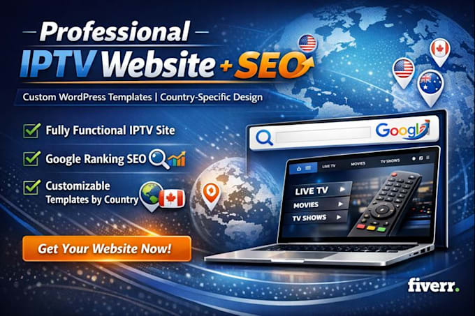 build SEO optimized iptv website template for fast rankings