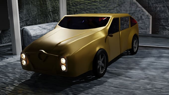 create custom 3d car models in blender for games, cgi ads