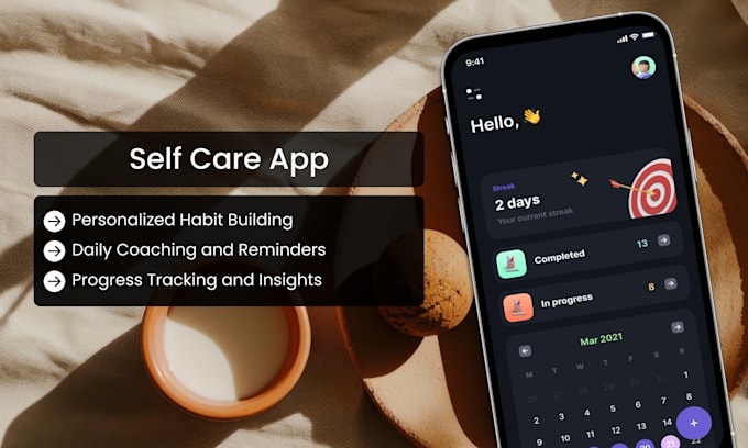 create a selfcare app like fabulous, calm, and headspace