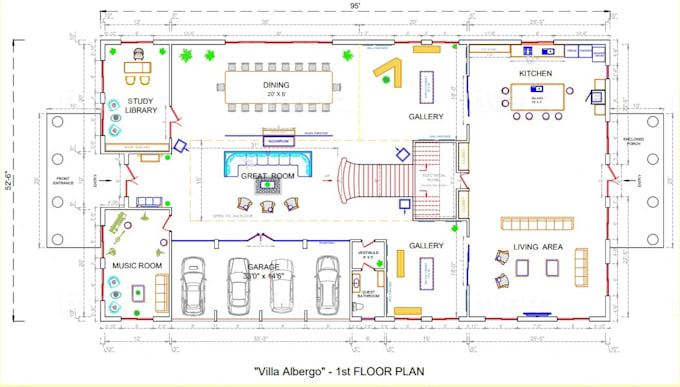 draw floor plans, layout, furnished or non furnished in 2d