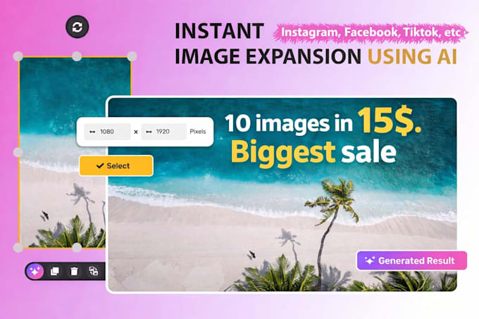 ai expand vertical images into horizontal and vice versa