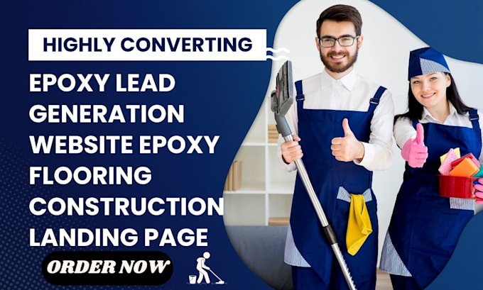 epoxy lead generation website epoxy flooring construction landing page