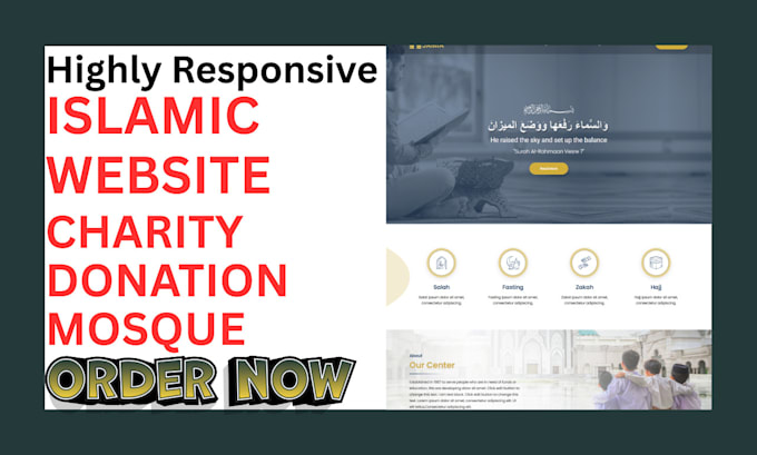design islamic muslim prayer time website islamic website mosque charity website