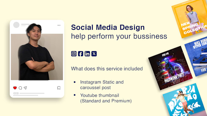 design modern and professional social media content