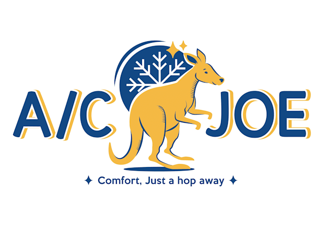 design cooling kangaroo ac company logo