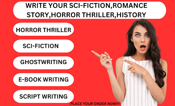 ghostwrite short stories scifiction ebook writing horror creative story writing