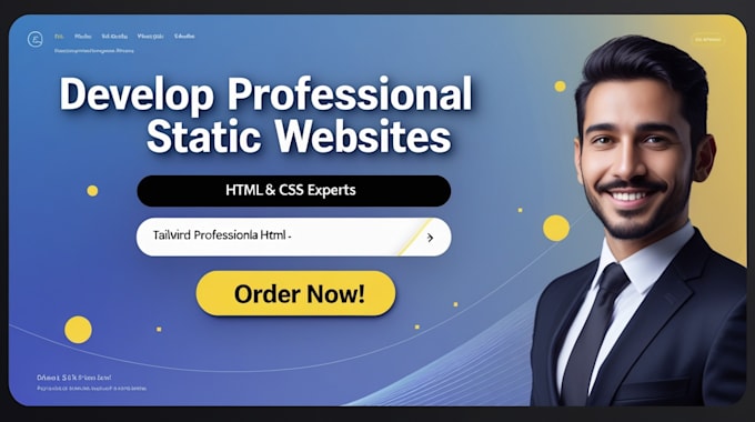develop professional static websites in tailwind HTML CSS