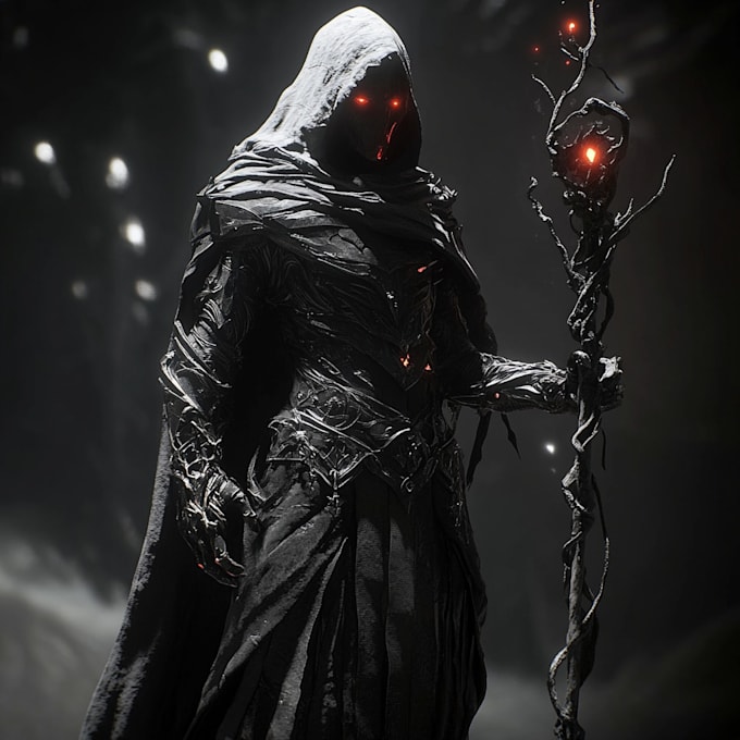 create concept art illustrations for horror and fantasy scene
