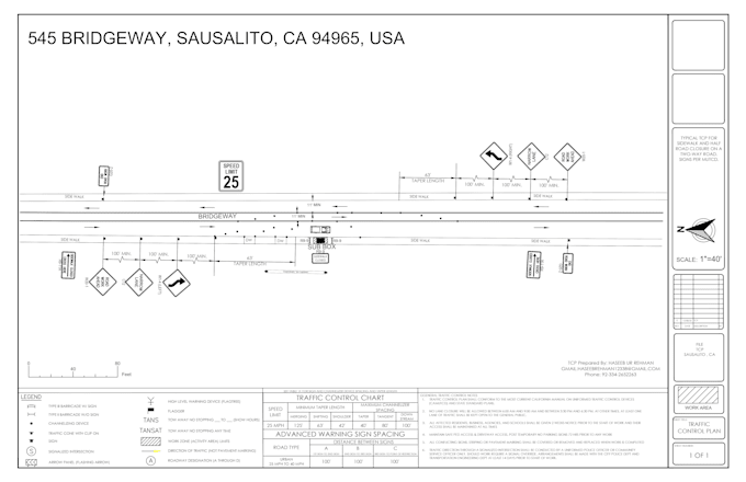 draft traffic control plan for permit