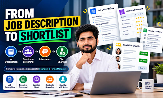 handle recruitment, screening and interview scorecards for you