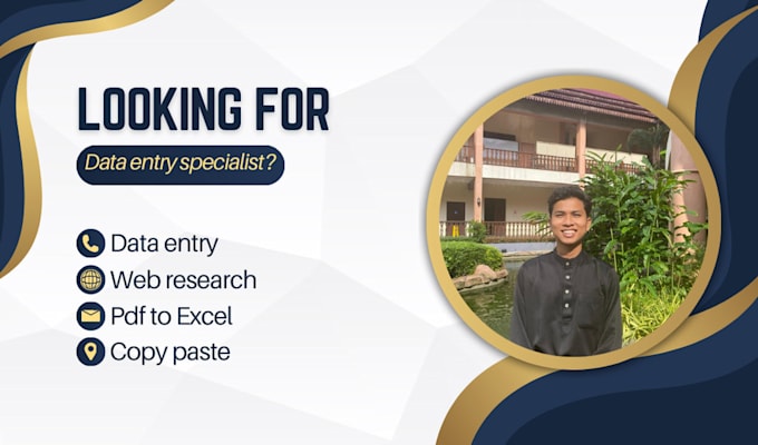 do data entr,y pdf to excel, copy paste web research